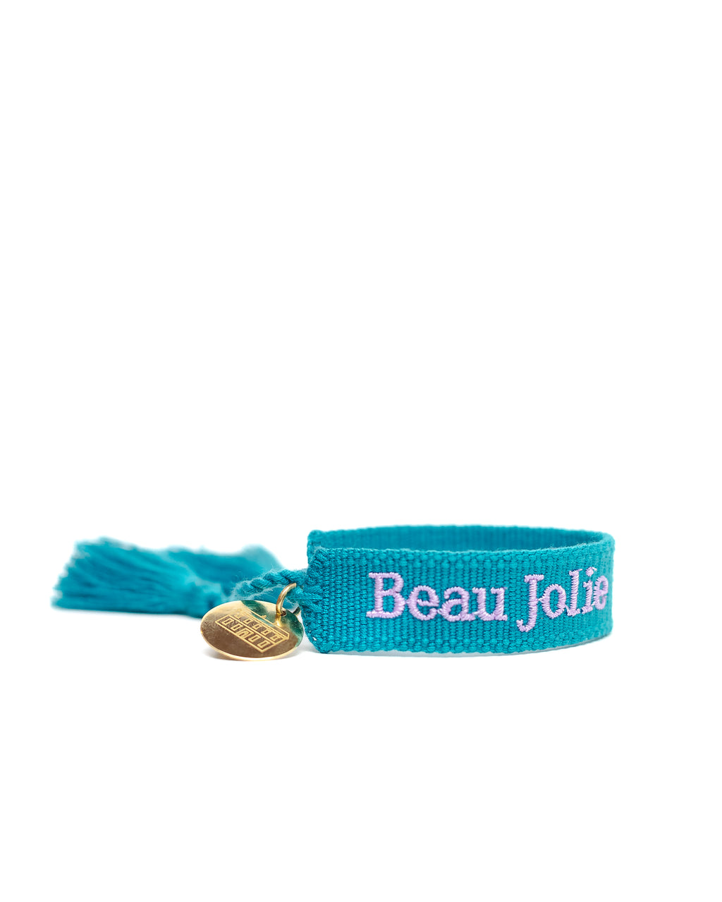Beau Jolie Woven Friendship Bracelet - Teal & Lilac