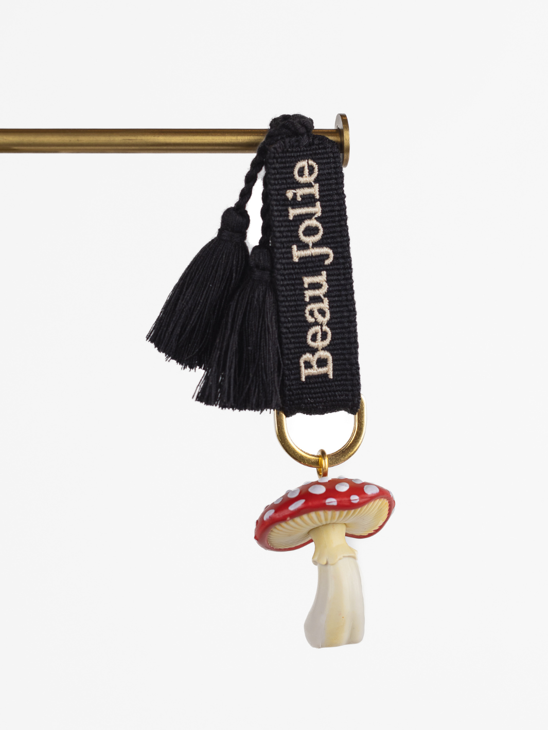 Toadstool Bijoux On Moonlit Noir & Ivory Lanyard