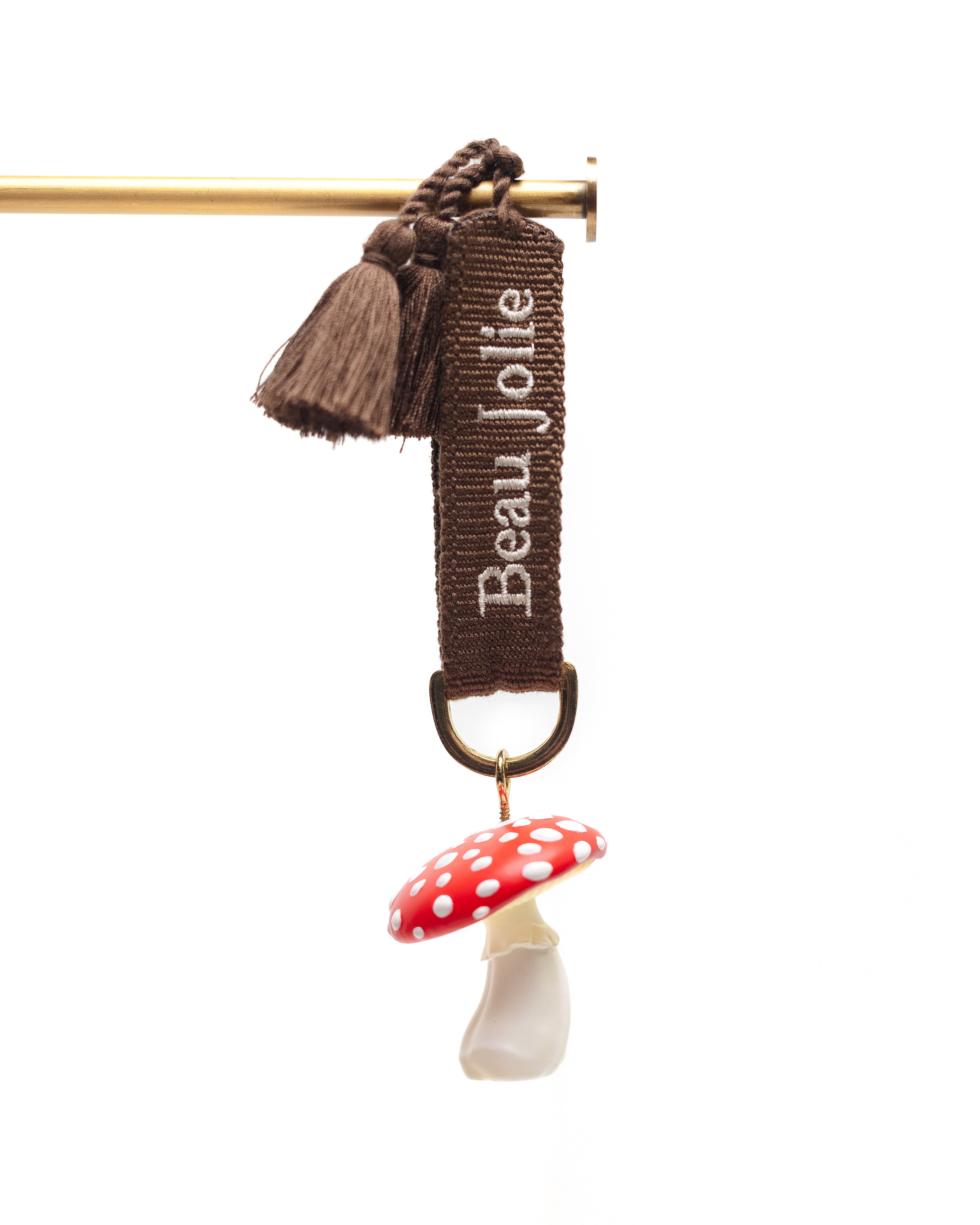 Toadstool Bijoux On Chocolate & Ivory Lanyard