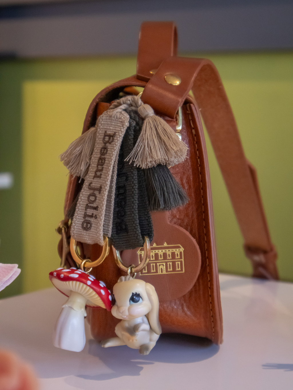 Lapin Bijoux On Forest Green Lanyard