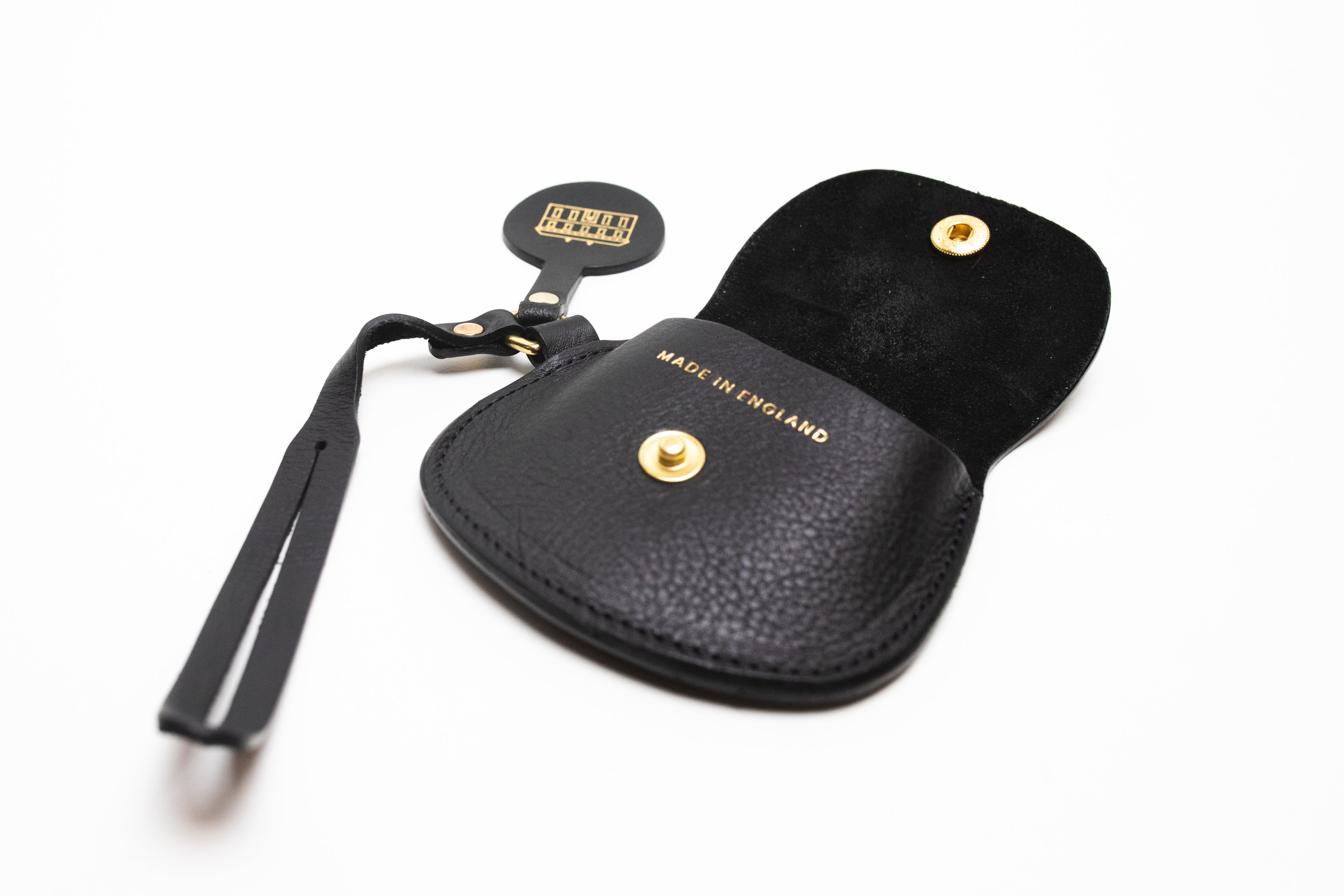 Beau Jolie Leather Coin Purse In Noir