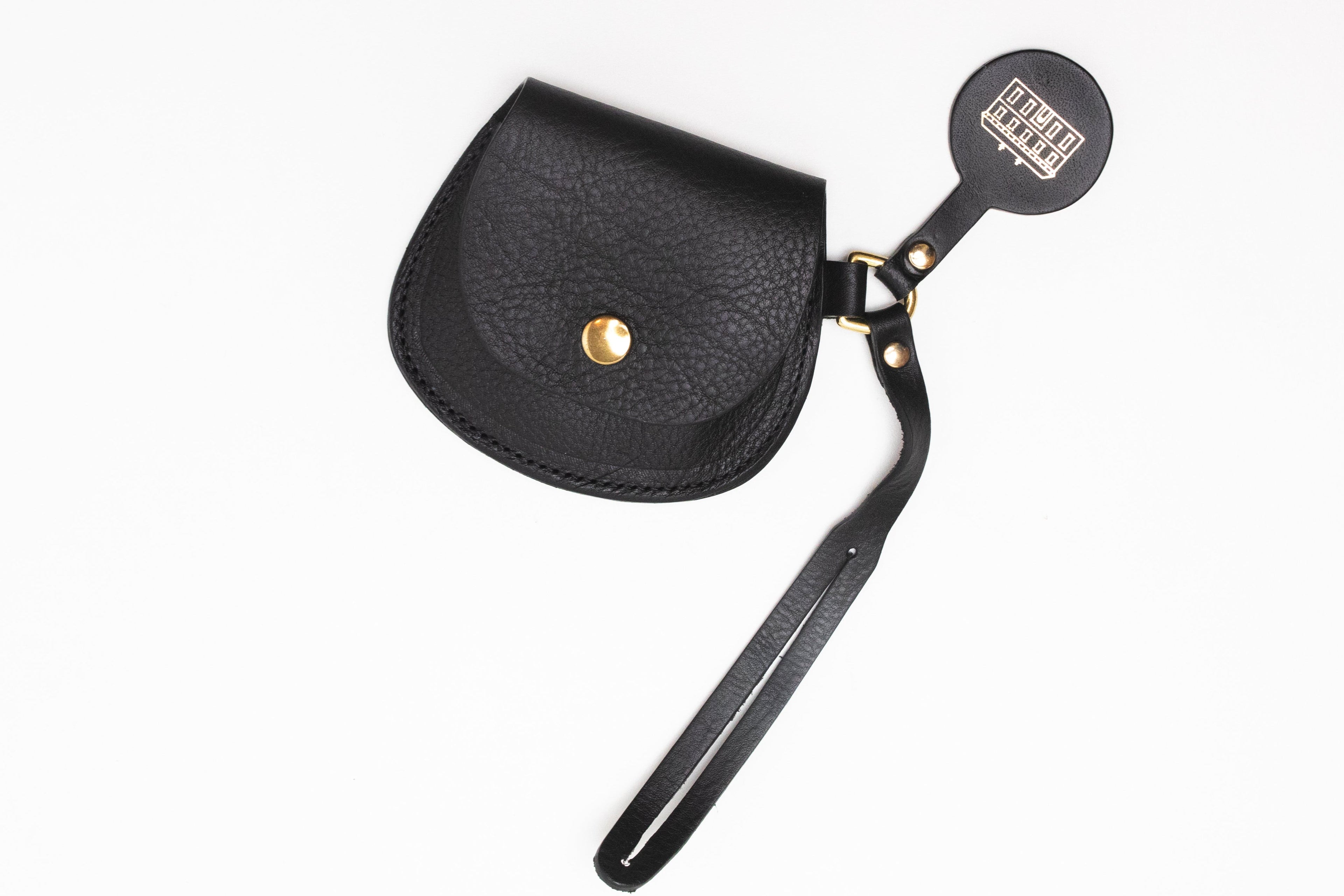 Beau Jolie Leather Coin Purse In Noir