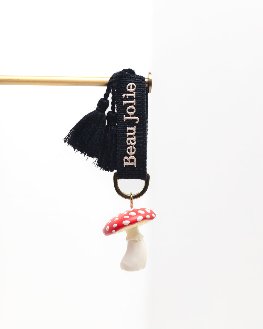 Toadstool Bijoux On Moonlit Noir & Ivory Lanyard